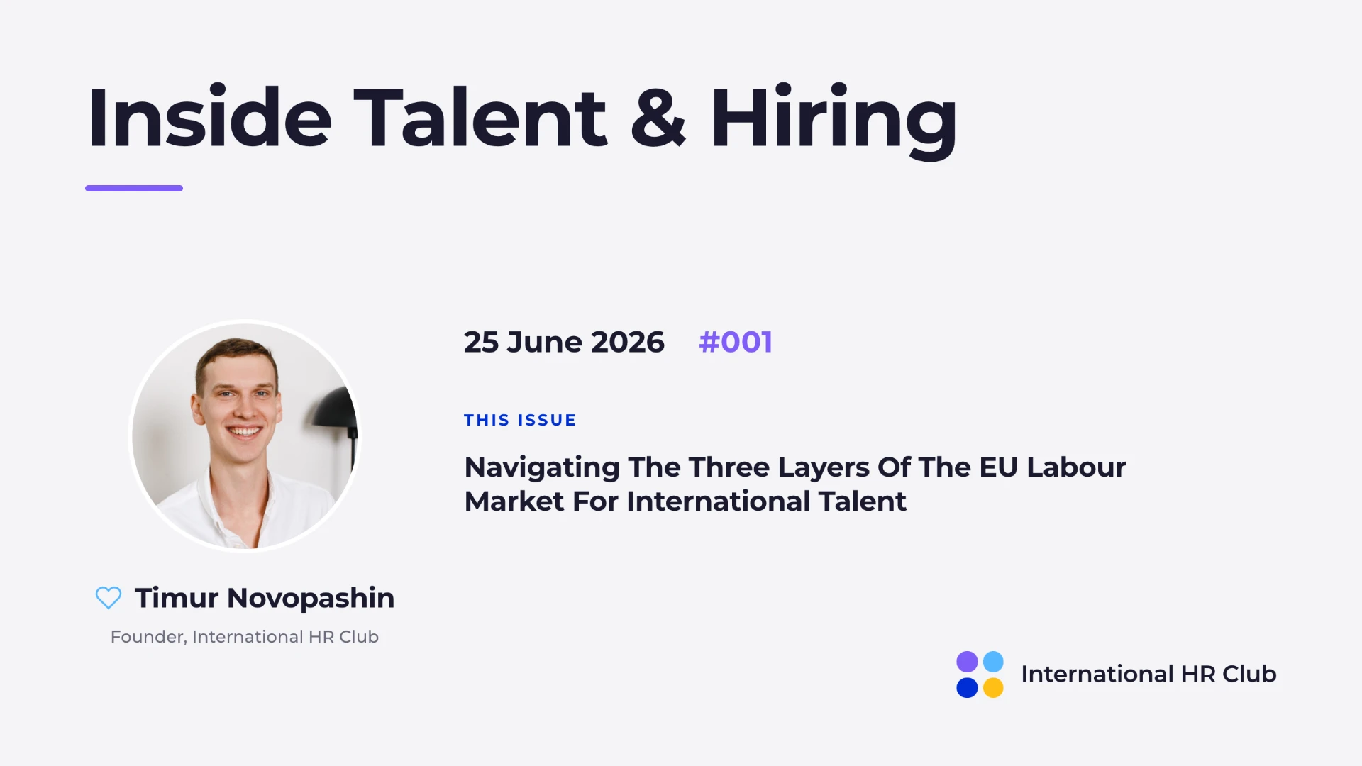 Inside Talent & Hiring issue #001 cover